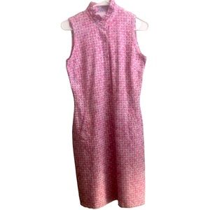 J. McLaughlin Pink Print Catalina Cloth Sleeveless Dress W10